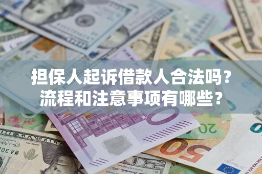 武汉担保人起诉借款人合法吗？流程和注意事项有哪些？