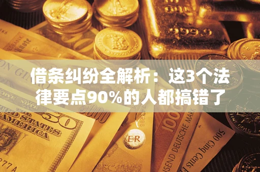 武汉借条纠纷全解析：这3个法律要点90%的人都搞错了