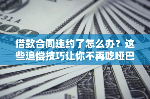 武汉借款合同违约了怎么办？这些追偿技巧让你不再吃哑巴亏