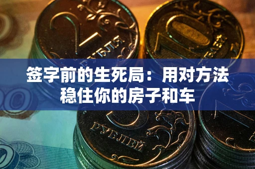 武汉签字前的生死局：用对方法稳住你的房子和车