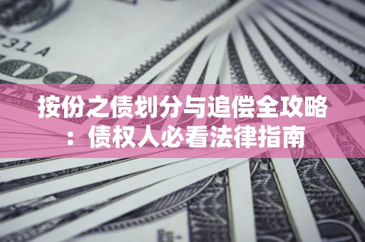 武汉按份之债划分与追偿全攻略：债权人必看法律指南