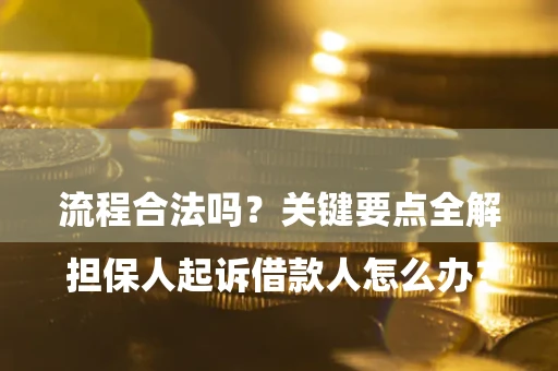 武汉

担保人起诉借款人怎么办？流程合法吗？关键要点全解析