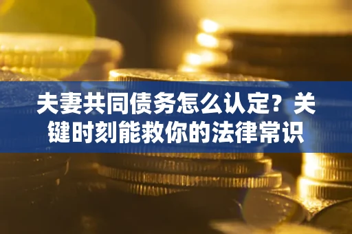 武汉夫妻共同债务怎么认定？关键时刻能救你的法律常识