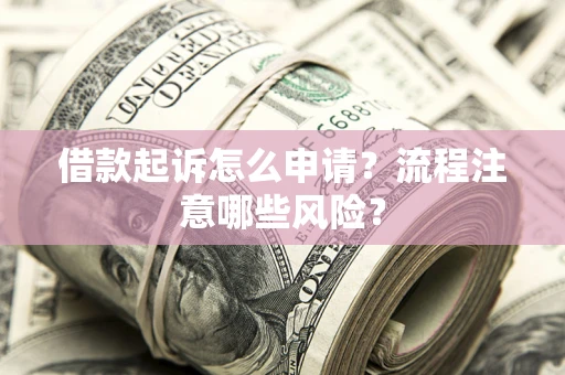 武汉借款起诉怎么申请？流程注意哪些风险？
